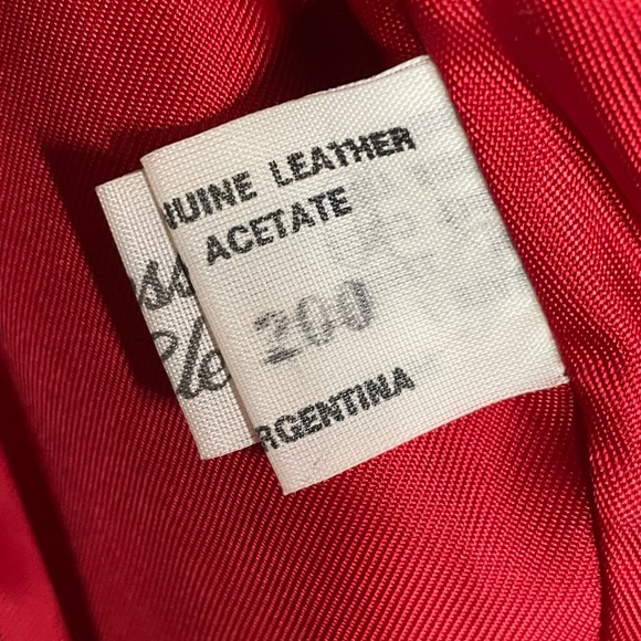 Y2K Vintage 80s Gino Di Giorgio Red Leather Batwing Jacket - Picture 8 of 10